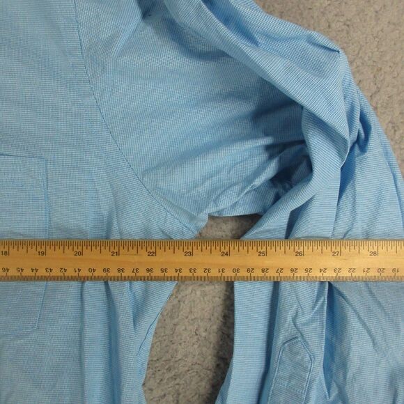 Donald Trump Shirt Mens 16.5x34/35 Blue Houndstooth Signature Collection - Picture 5 of 10